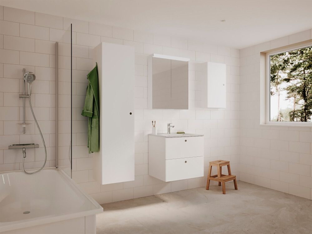 LED-peilikaappi Svedbergs Intro mattavalkoinen 55 cm