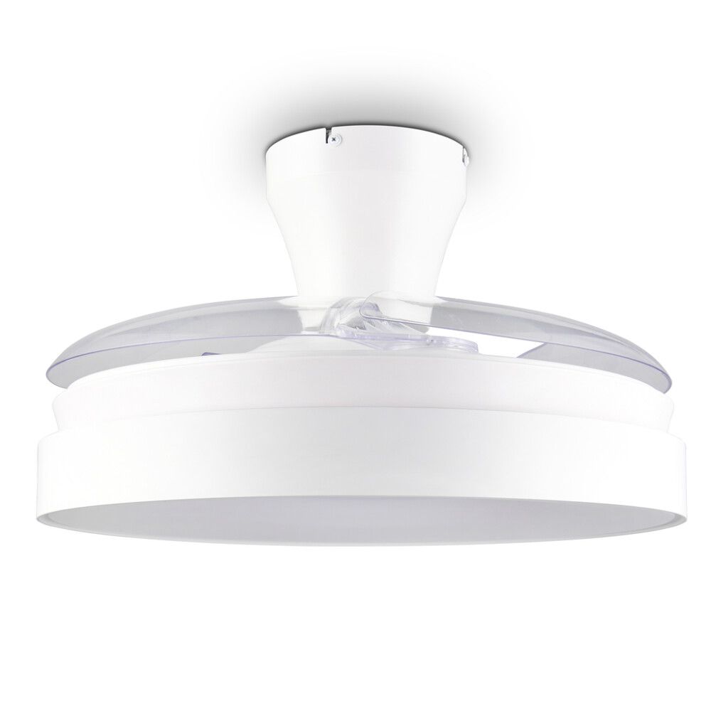 LED-kattotuuletin Trio Vansbro valkoinen Ø 106 cm