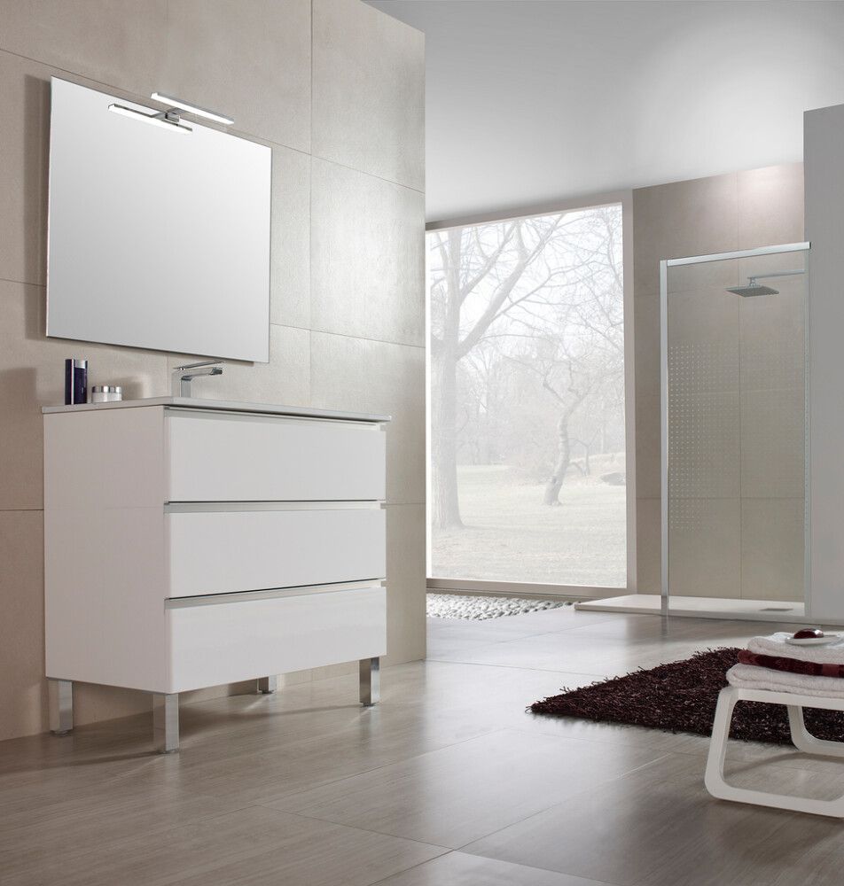 Kylpyhuonekaluste Ordonez Aura mattavalkoinen 80 cm