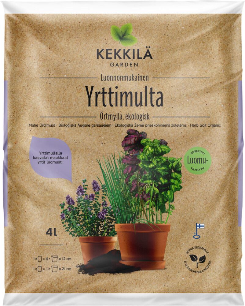 Yrttimulta Kekkilä luonnonmukainen 4 l