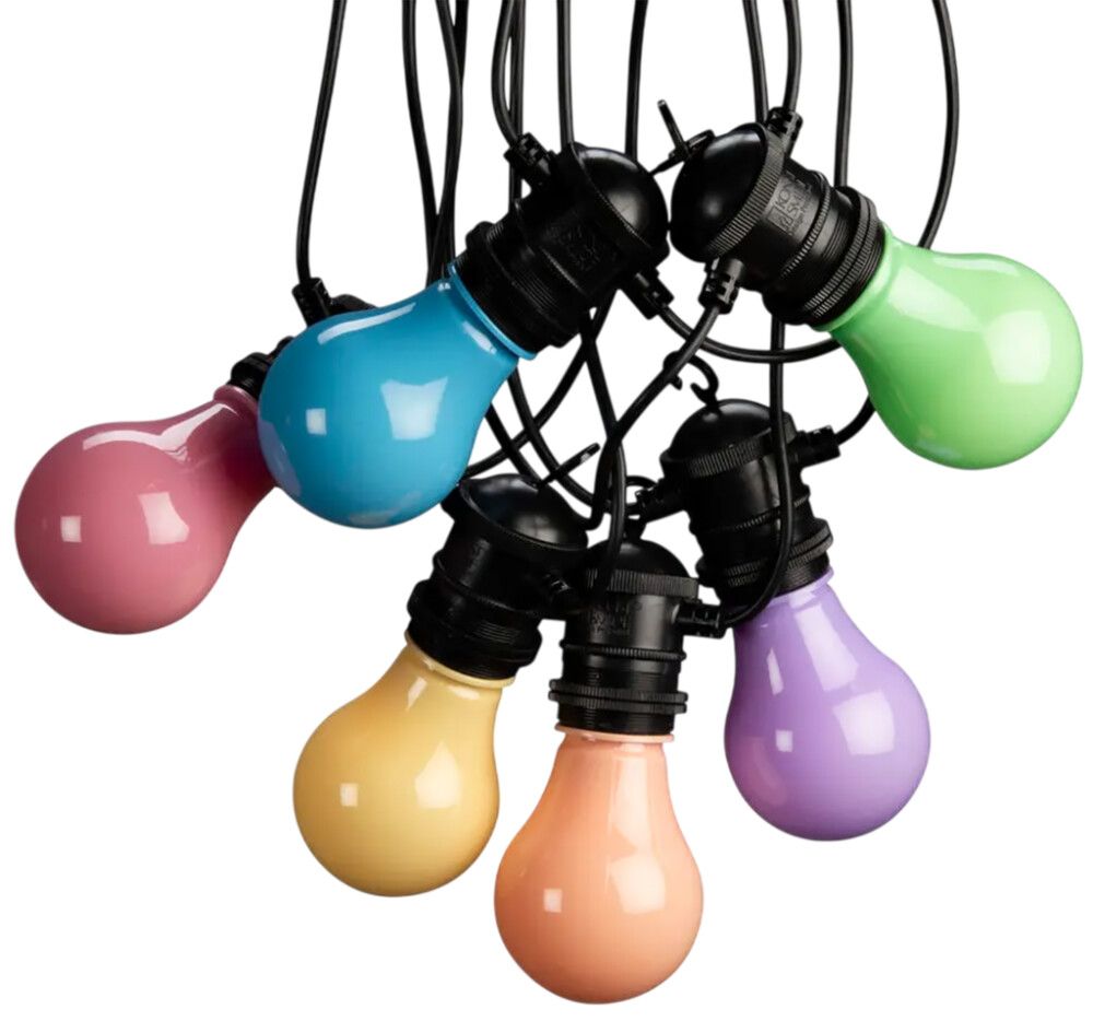 LED-juhlavalosarja Konstsmide 10-os monivärinen 14,5 m