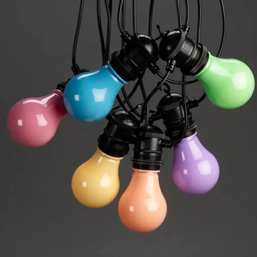 LED-juhlavalosarja Konstsmide 10-os monivärinen 14,5 m