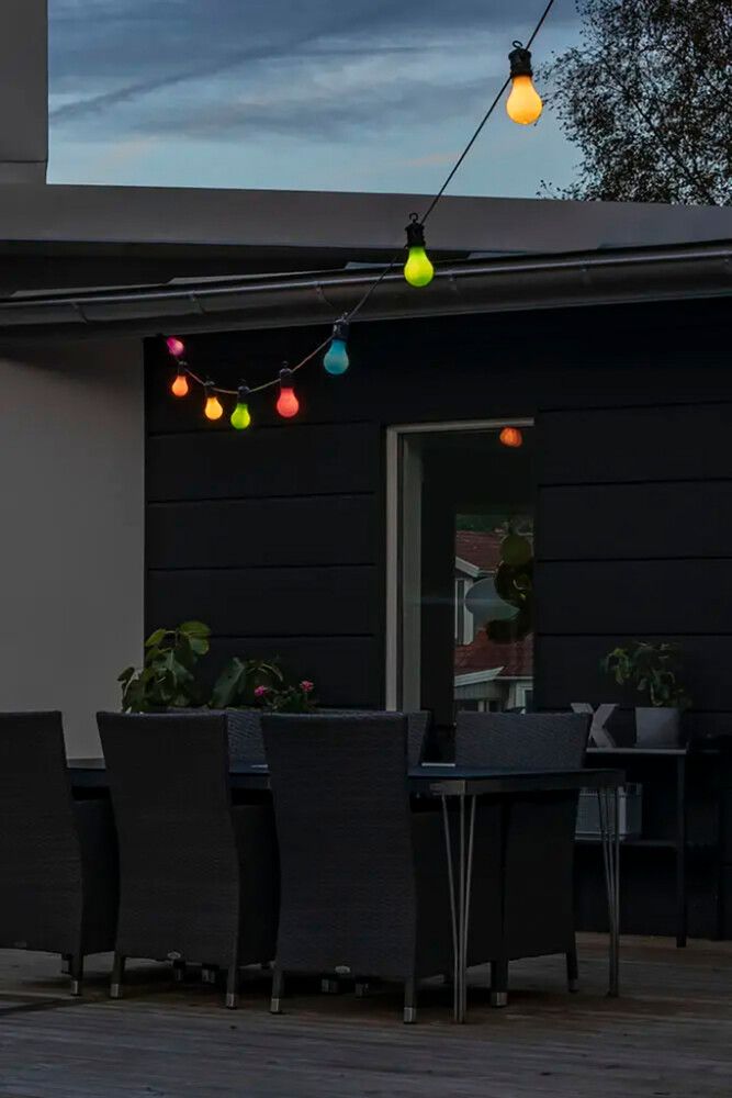 LED-juhlavalosarja Konstsmide 10-os monivärinen 14,5 m