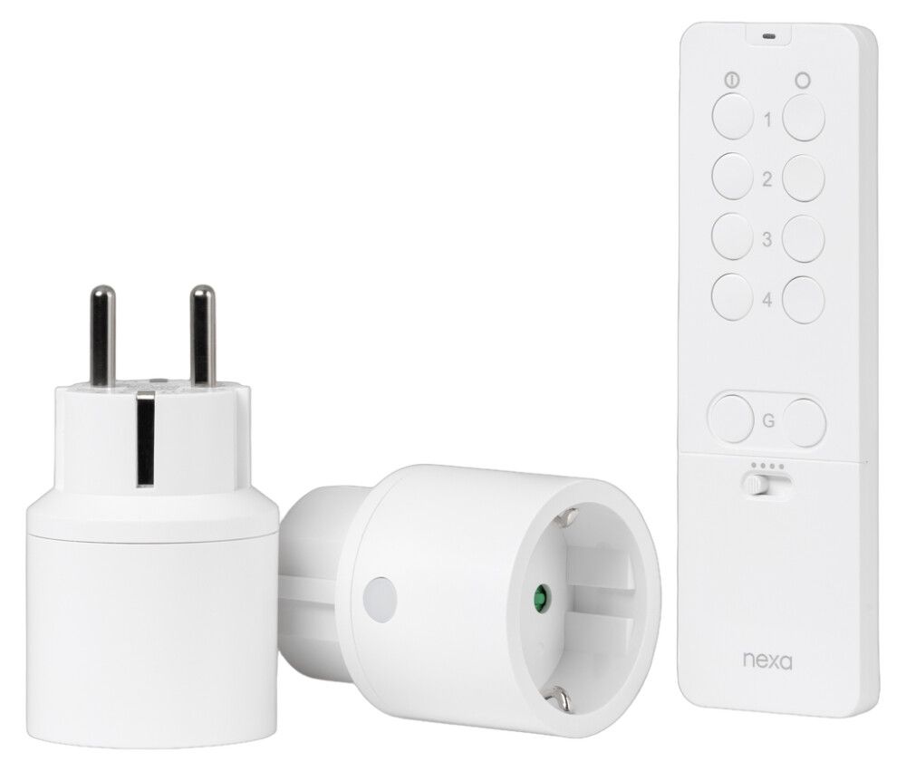 Älypistorasiat Nexa Smart Plug valkoinen 2 kpl/pkt
