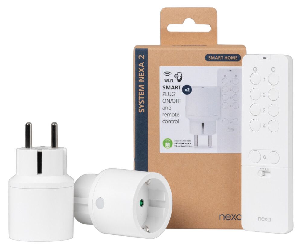 Älypistorasiat Nexa Smart Plug valkoinen 2 kpl/pkt