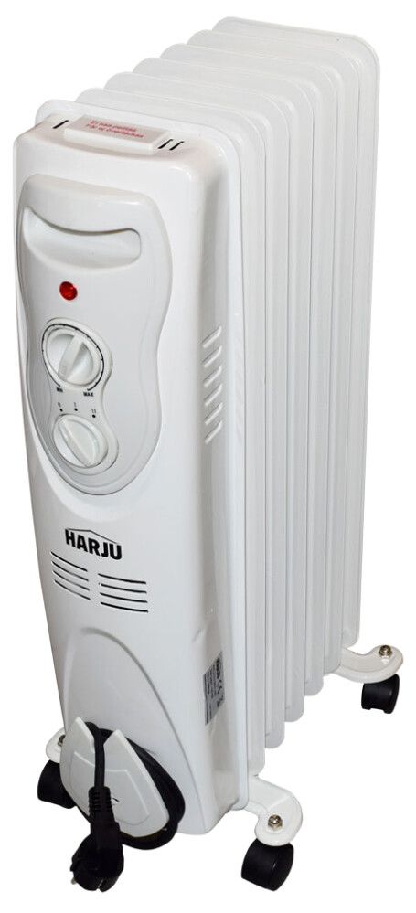 Öljytäytteinen lämmitin Harju valkoinen 900 W/1500 W