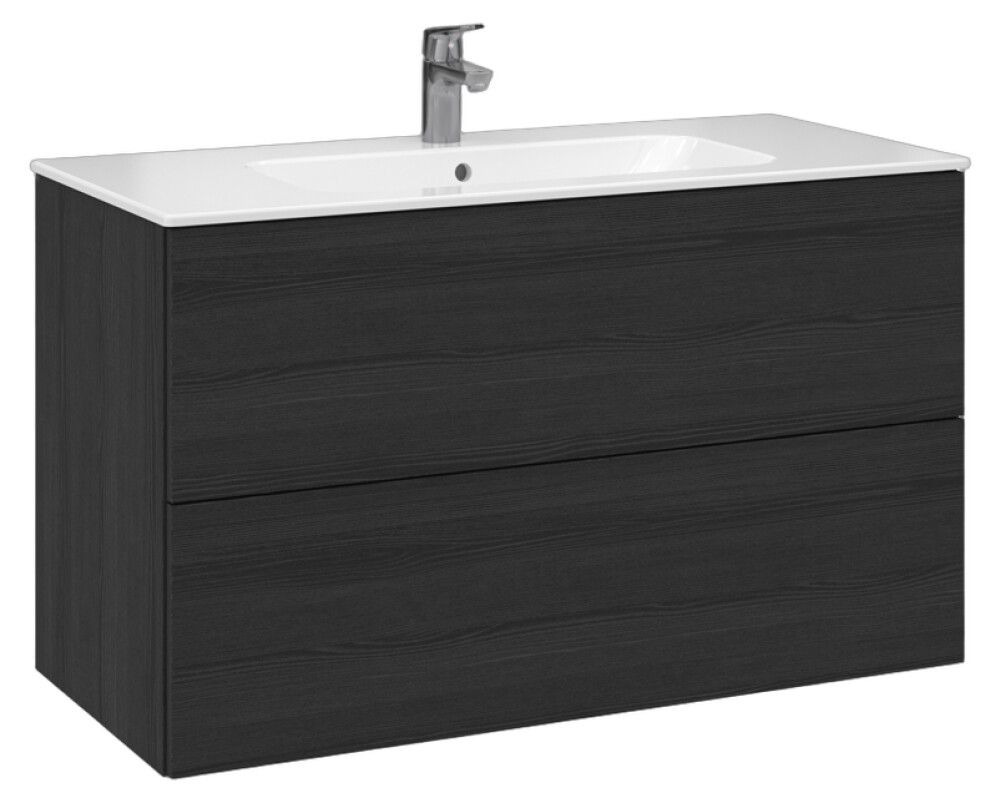 Allaskaappi Temal Aava musta puu 100 cm, 2 ltk