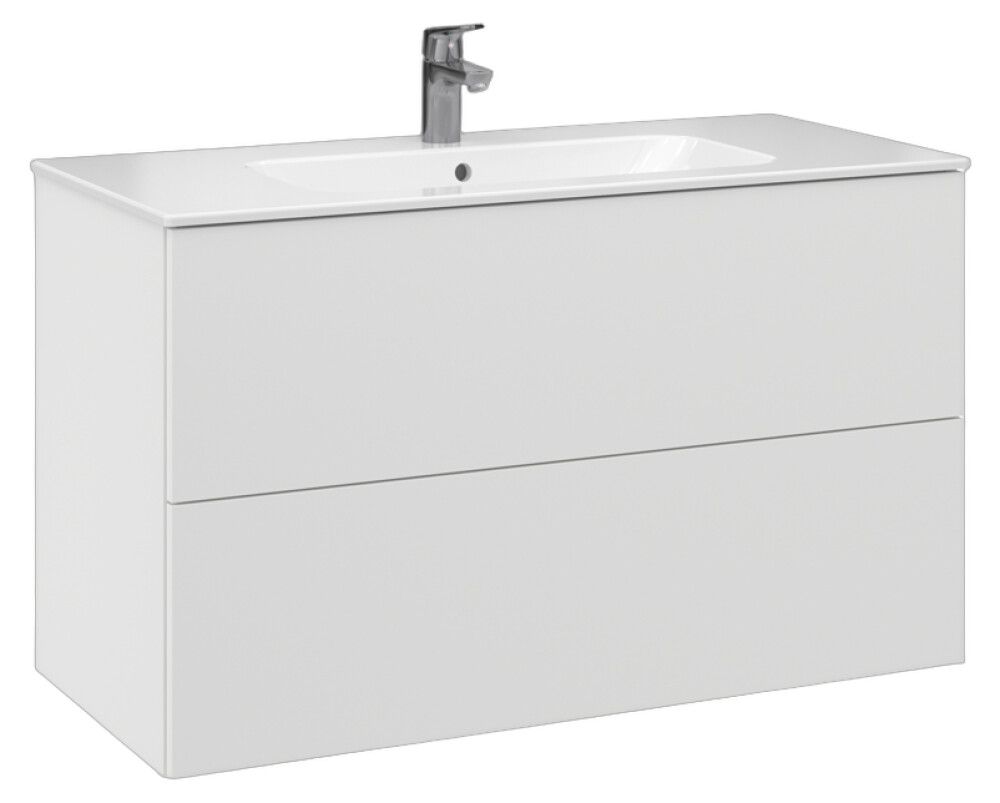 Allaskaappi Temal Aava mattavalkoinen 100 cm, 2 ltk