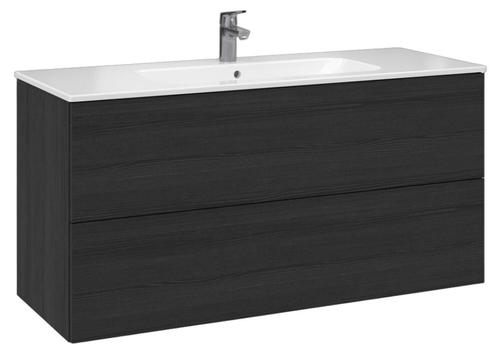 Allaskaappi Temal Aava musta puu 120 cm, 2 ltk