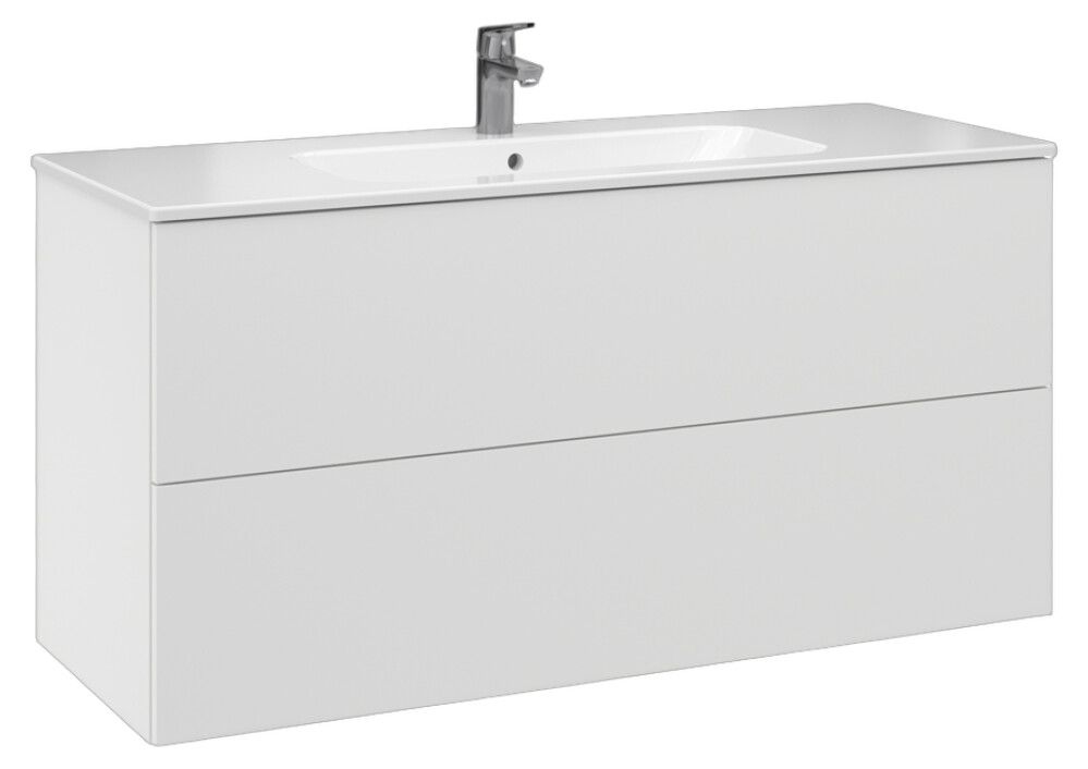 Allaskaappi Temal Aava mattavalkoinen 120 cm, 2 ltk