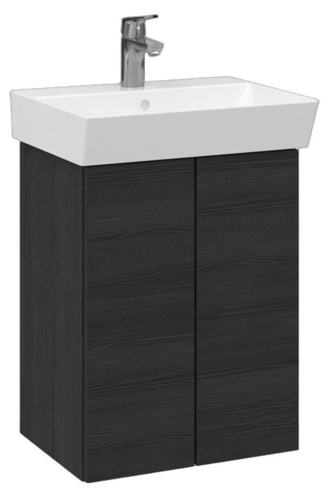 Allaskaappi Temal Aura musta puu 50 x 35 x 68 cm, 2 ovea