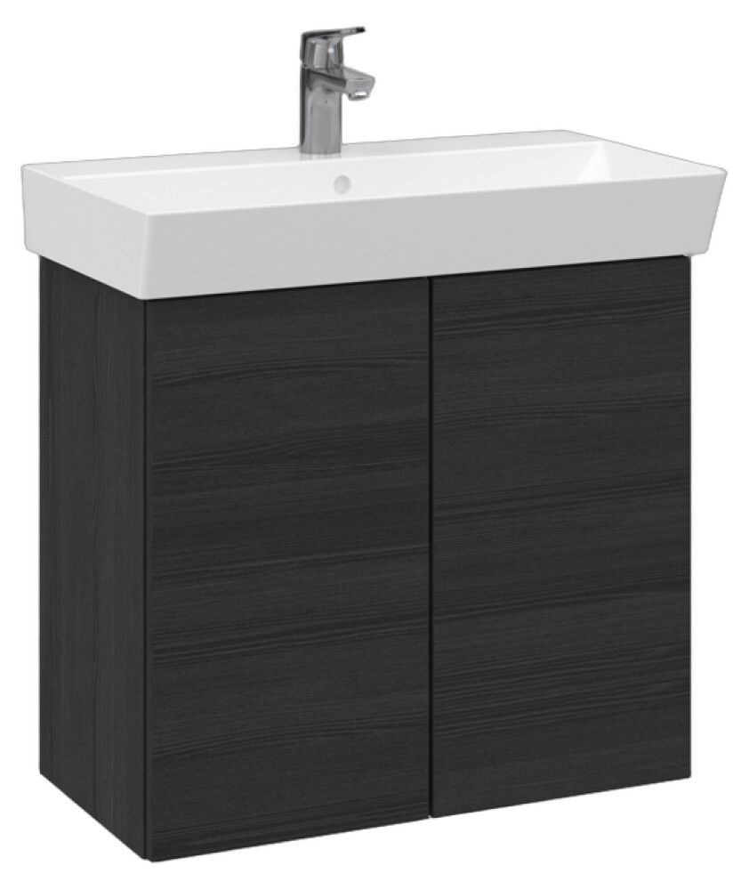 Allaskaappi Temal Aura musta puu 70 x 35 x 68 cm, 2 ovea