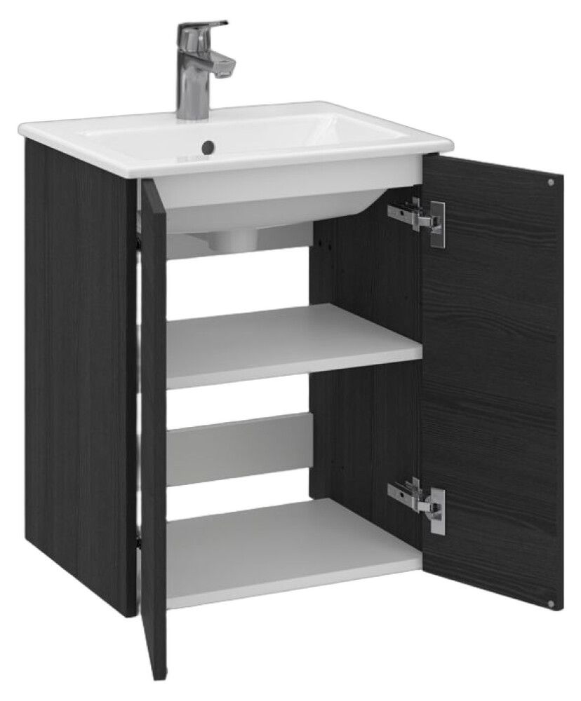 Allaskaappi Temal Astra musta puu 50 x 40 x 60,3 cm, 2 ovea