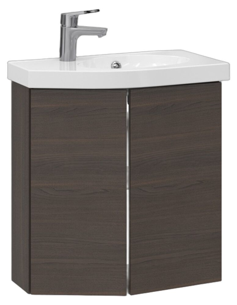 Allaskaappi Temal Mondo ruskea saarni 57,5 x 30 x 64 cm, 2 ovea, viiste vasemmalla