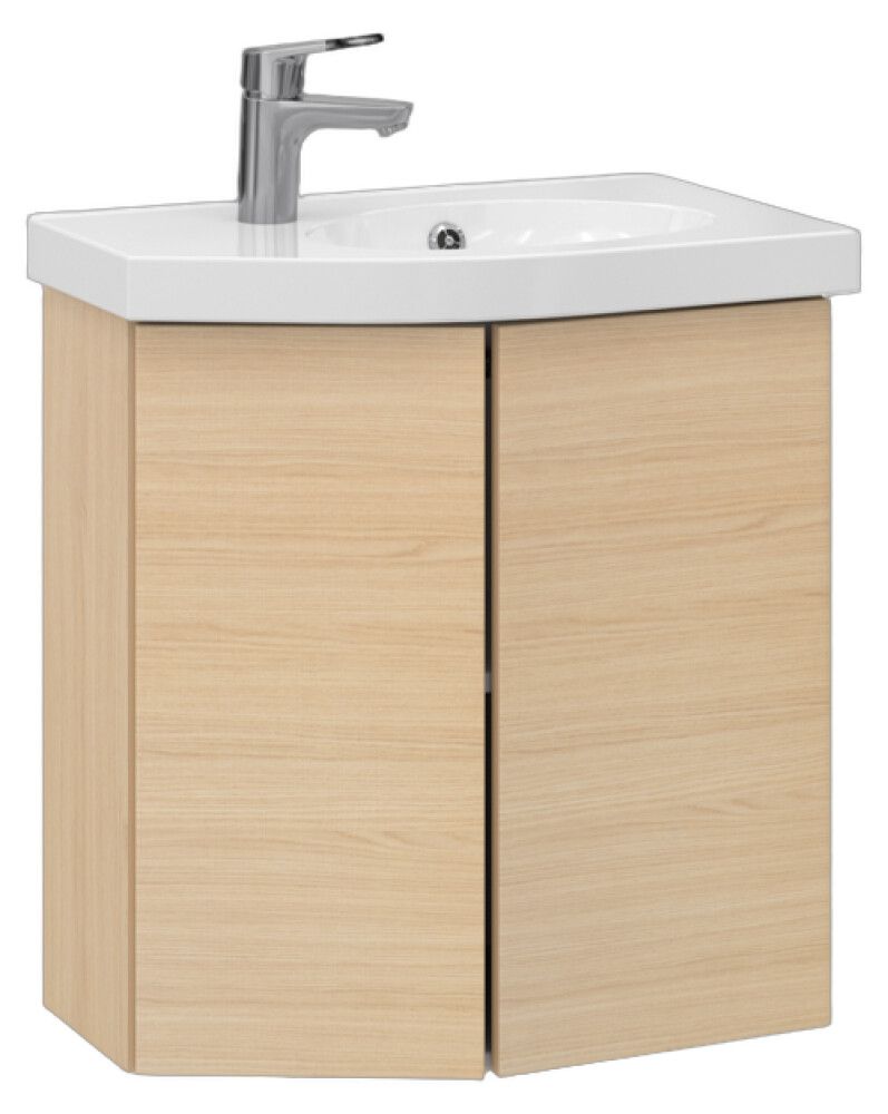 Allaskaappi Temal Mondo vaalea tammi 57,5 x 35 x 64 cm, 2 ovea, viiste vasemmalla