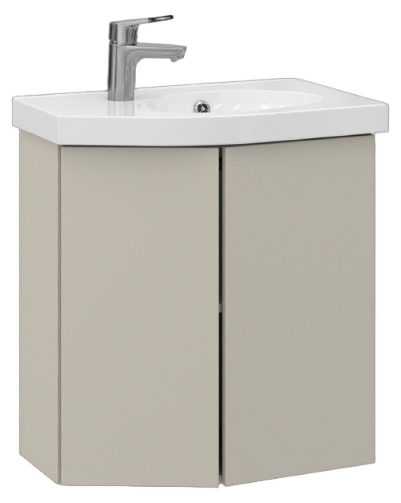 Allaskaappi Temal Mondo matta greige 57,5 x 35 x 64 cm, 2 ovea, viiste vasemmalla