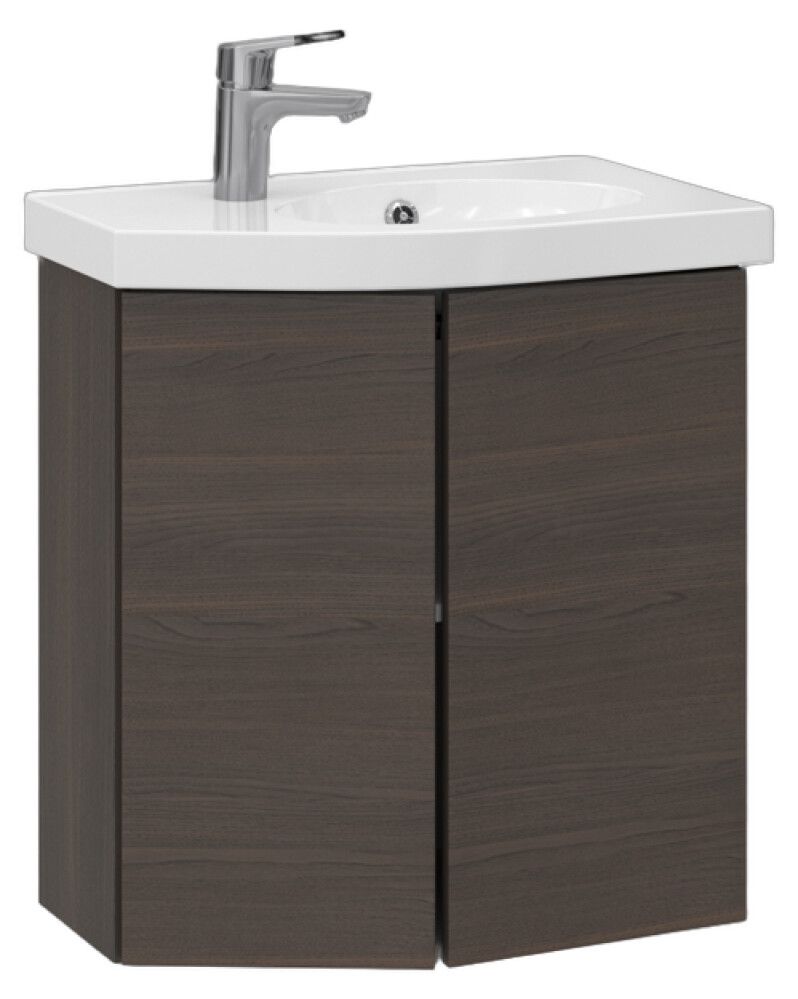 Allaskaappi Temal Mondo ruskea saarni 57,5 x 35 x 64 cm, 2 ovea, viiste vasemmalla