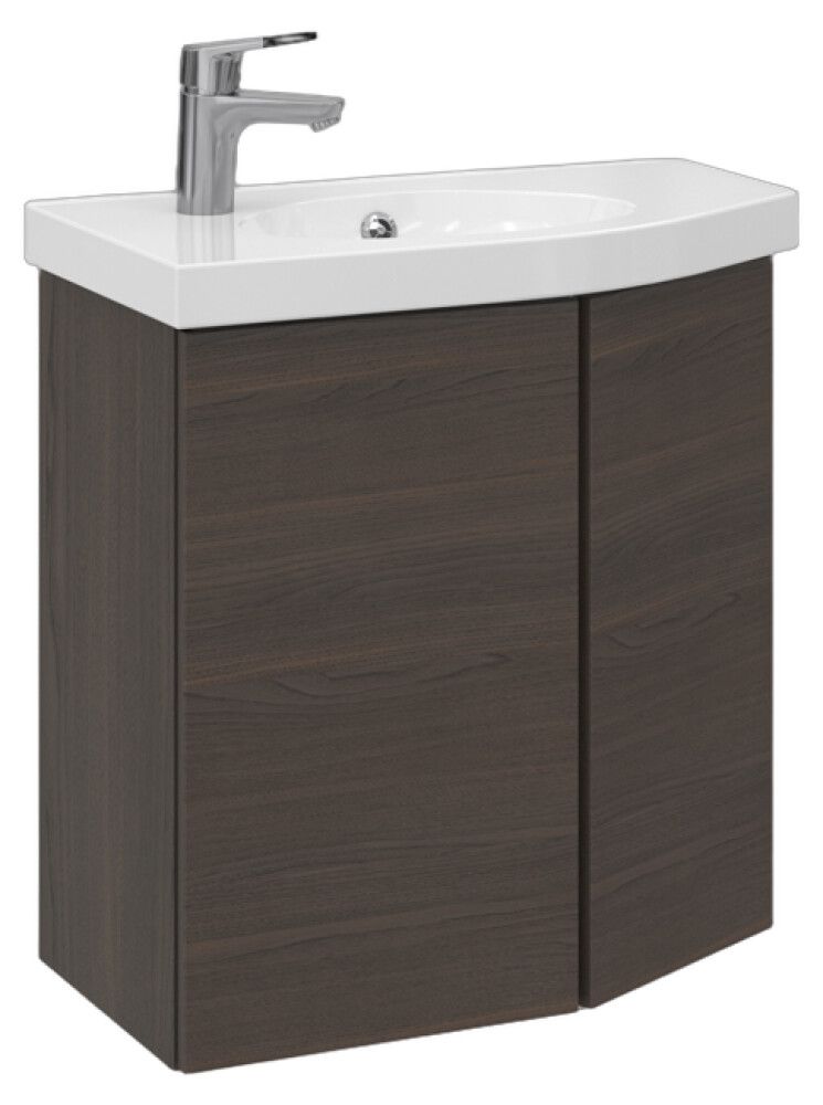 Allaskaappi Temal Mondo ruskea saarni 62,5 x 35 x 64 cm, 2 ovea, viiste oikealla