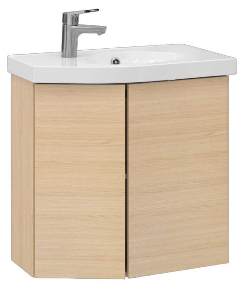 Allaskaappi Temal Mondo vaalea tammi 62,5 x 35 x 64 cm, 2 ovea, viiste vasemmalla