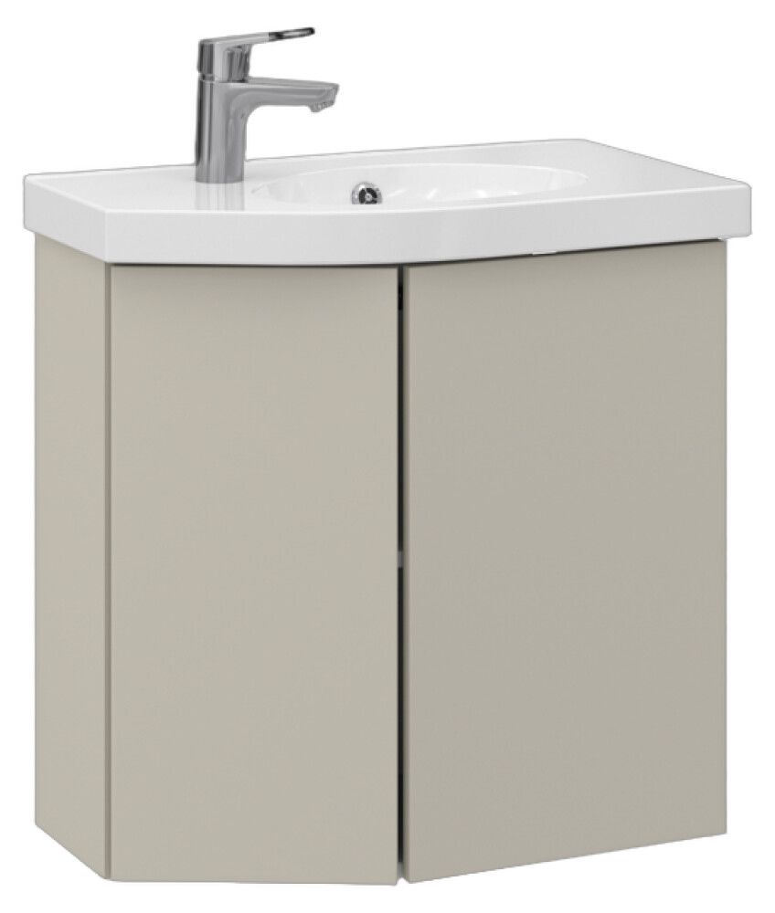 Allaskaappi Temal Mondo matta greige 62,5 x 35 x 64 cm, 2 ovea, viiste vasemmalla