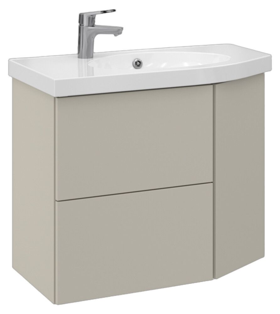 Allaskaappi Temal Mondo matta greige 77,5 x 40 x 64 cm, 2 ltk + 1 ovi, viiste oikealla