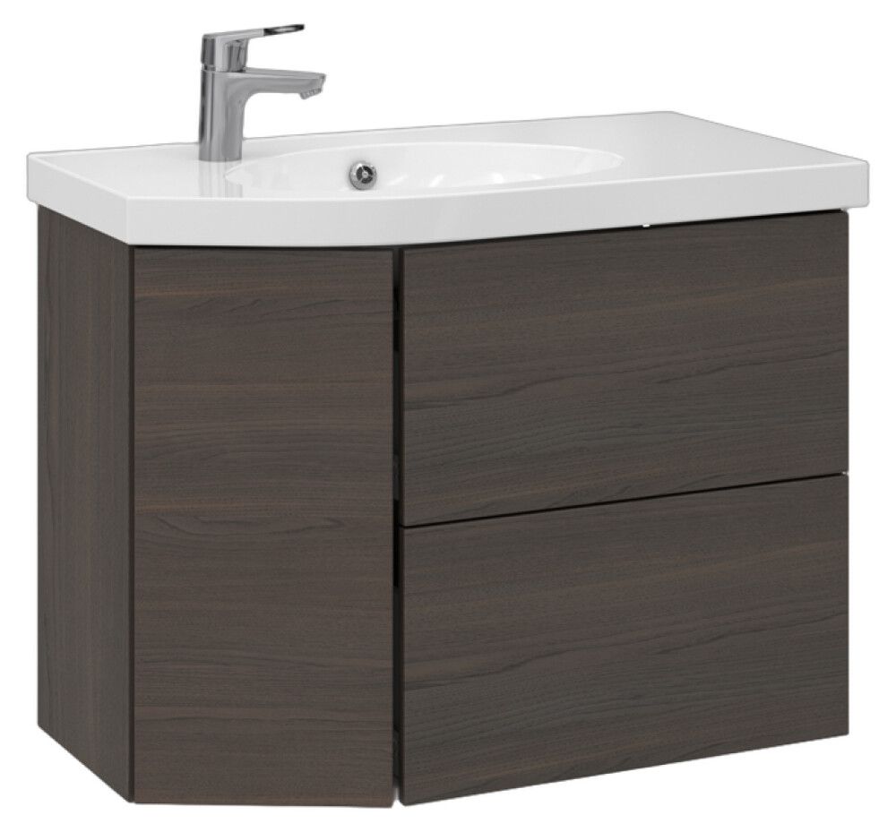 Allaskaappi Temal Mondo ruskea saarni 82,5 x 45 x 64 cm, 2 ltk + 1 ovi, viiste vasemmalla