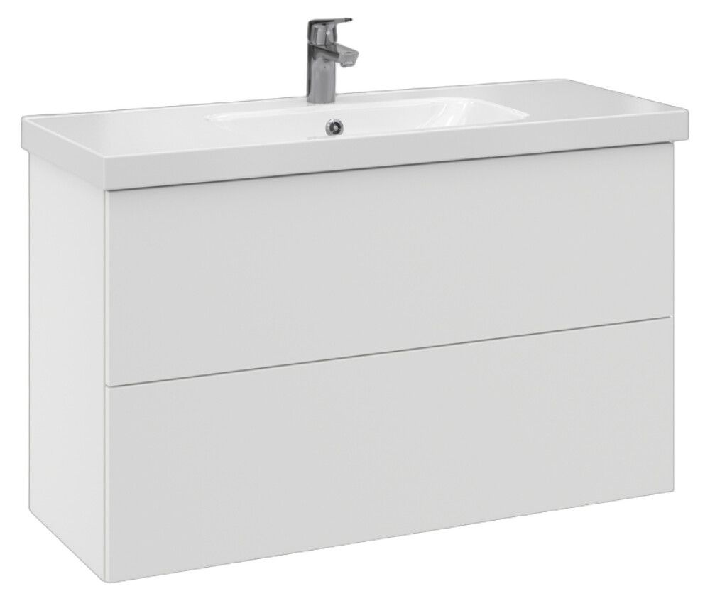 Allaskaappi Temal Stella matta valkoinen 102,5 x 40 x 64 cm, 2 ltk