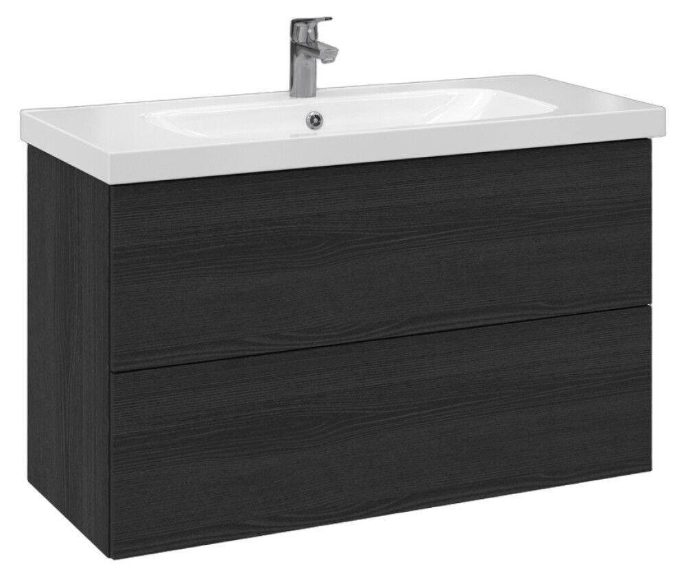 Allaskaappi Temal Stella musta puu 102,5 x 45 x 64 cm, 2 ltk