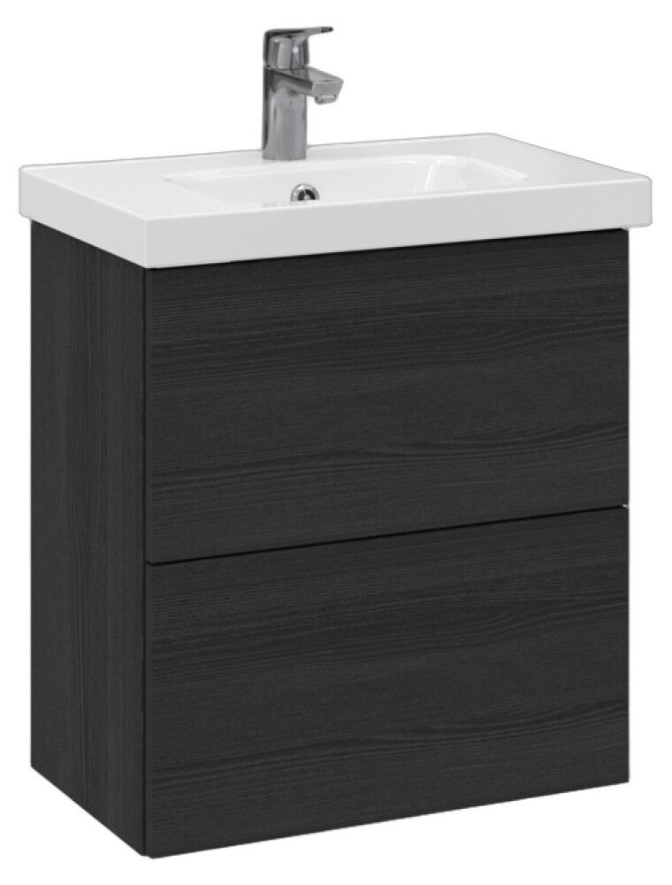 Allaskaappi Temal Stella musta puu 57,5 x 35 x 64 cm, 2 ltk