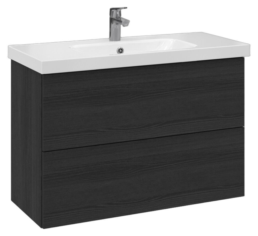 Allaskaappi Temal Stella musta puu 92,5 x 40 x 64 cm, 2 ltk