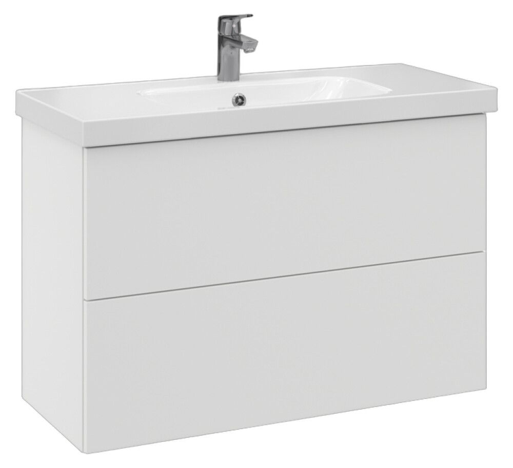 Allaskaappi Temal Stella matta valkoinen 92,5 x 40 x 64 cm, 2 ltk