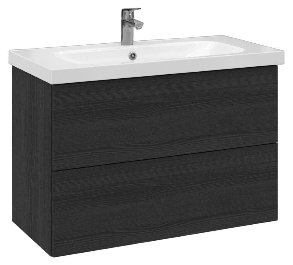 Allaskaappi Temal Stella musta puu 92,5 x 45 x 64 cm, 2 ltk