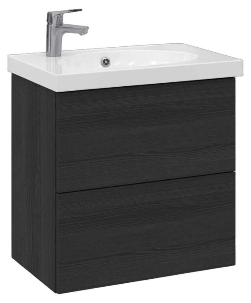 Allaskaappi Temal Trend musta puu 62,5 x 40 x 64 cm, 2 ltk