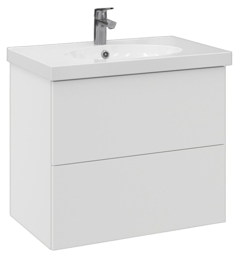 Allaskaappi Temal Trend mattavalkoinen 72,5 x 45 x 64 cm, 2 ltk