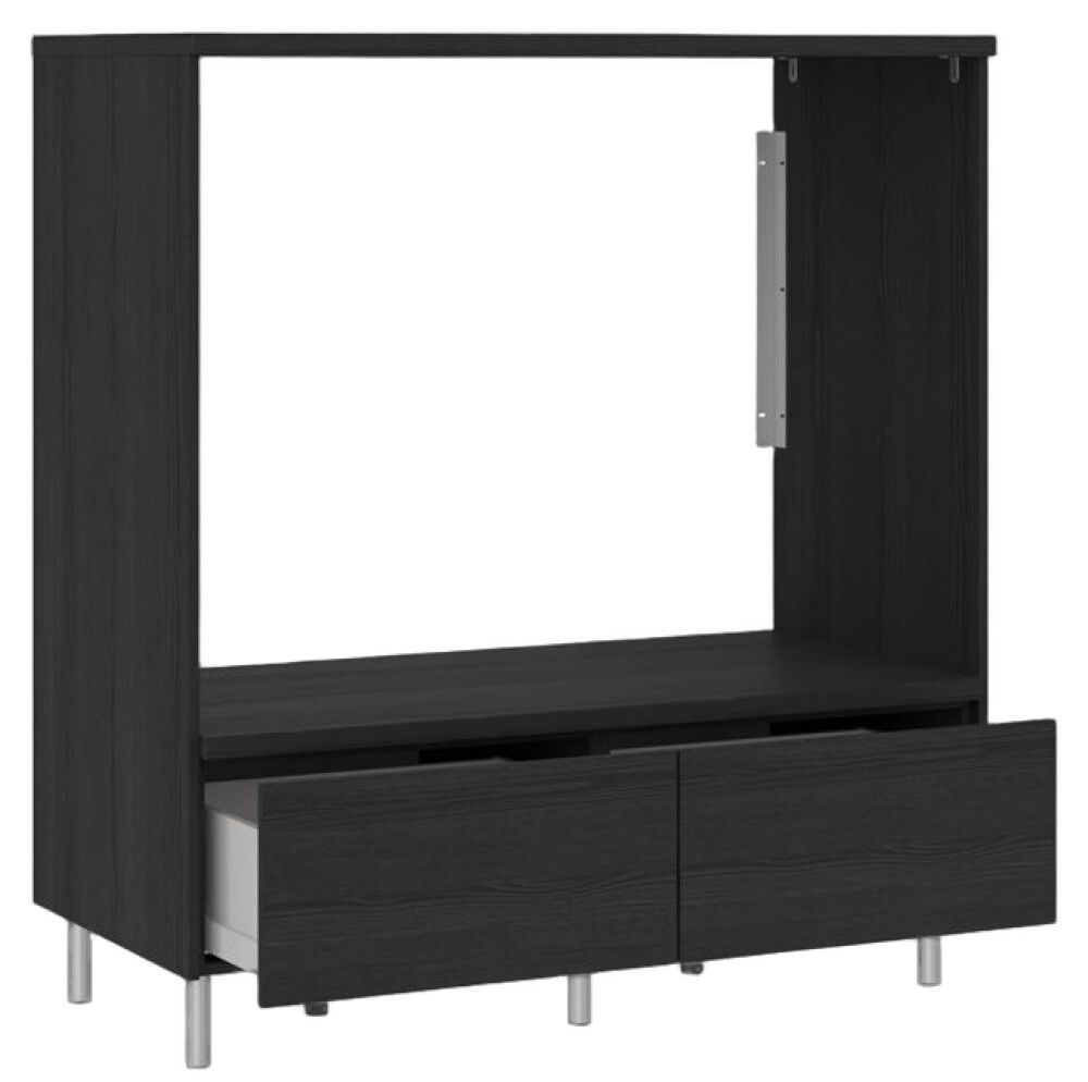 Pesukonekaappi Temal Ergo Double musta puu 124 x 60 x 128,5 cm