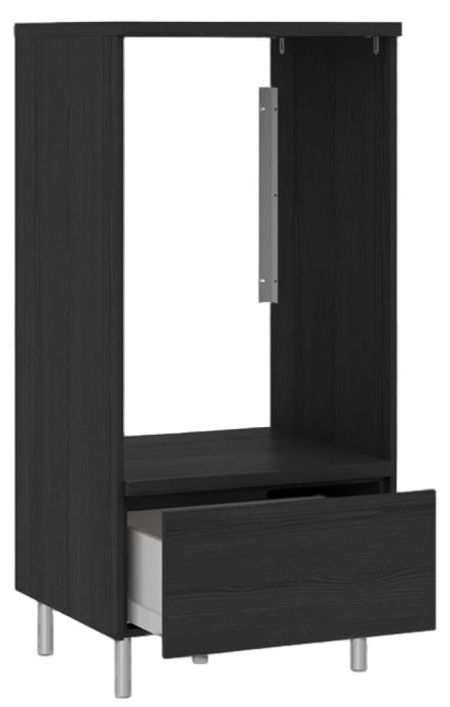 Pesukonekaappi Temal Ergo Single musta puu 65 x 60 x 128,5 cm