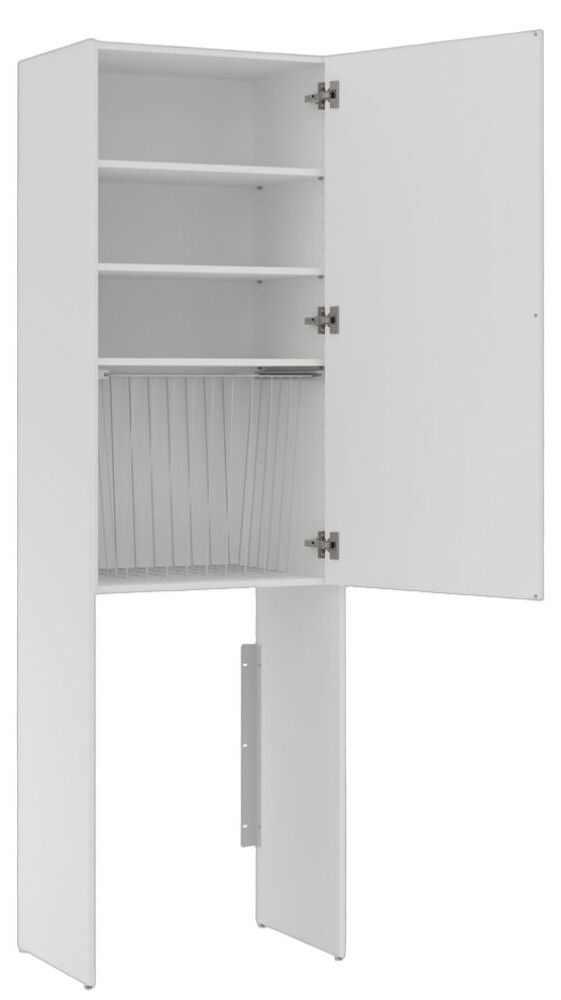 Pesukonekaappi Temal Ergo Storage mattavalkoinen 60 x 43 x 210,8 cm