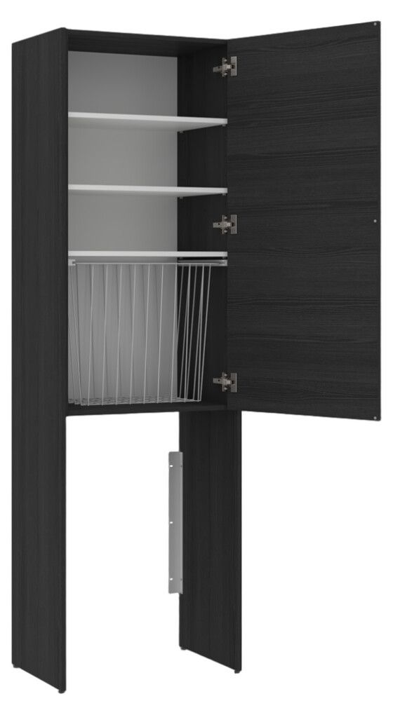 Pesukonekaappi Temal Ergo Store musta puu 60 x 48 x 210,8 cm