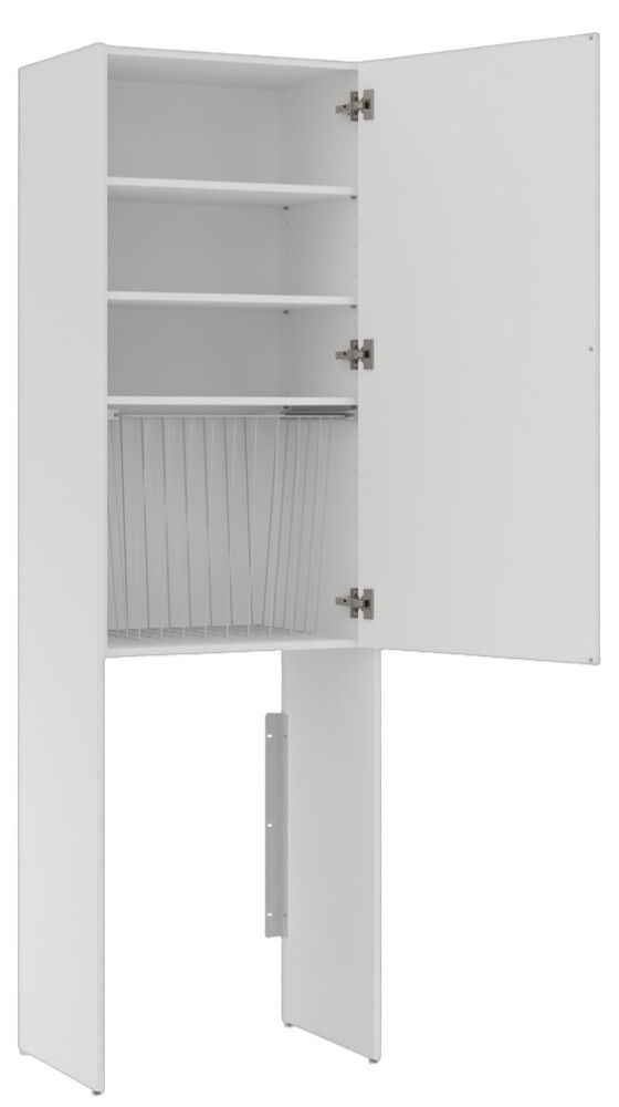 Pesukonekaappi Temal Ergo Store mattavalkoinen 65 x 58 x 210,8 cm