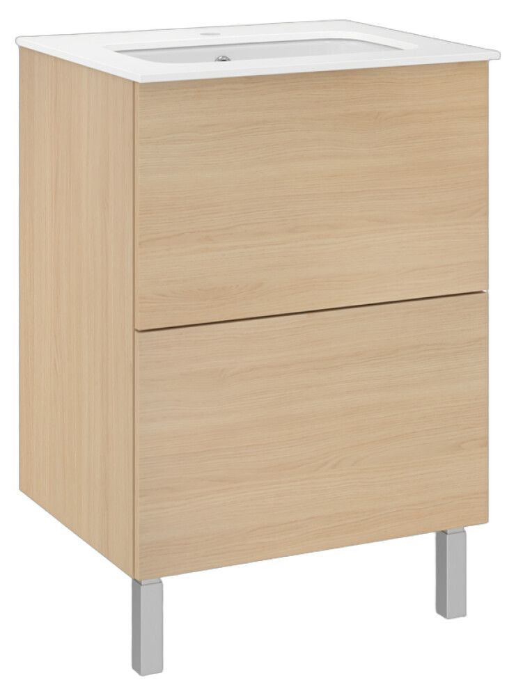 Allaskaappi Temal Ilona 2 vaalea tammi 61 x 50 x 90 cm