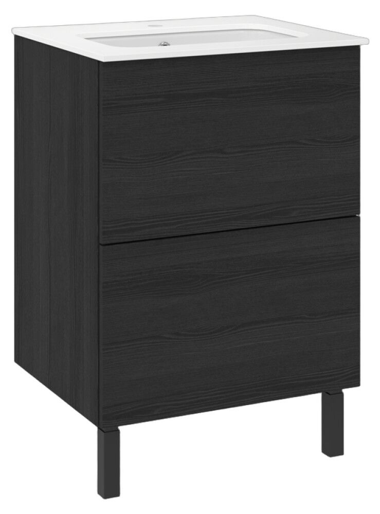 Allaskaappi Temal Ilona 2 musta puu 61 x 50 x 90 cm