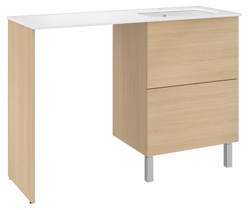 Pesukonetasokokonaisuus Temal Ilona 3 vaalea tammi 125 x 45 x 90 cm, oikea