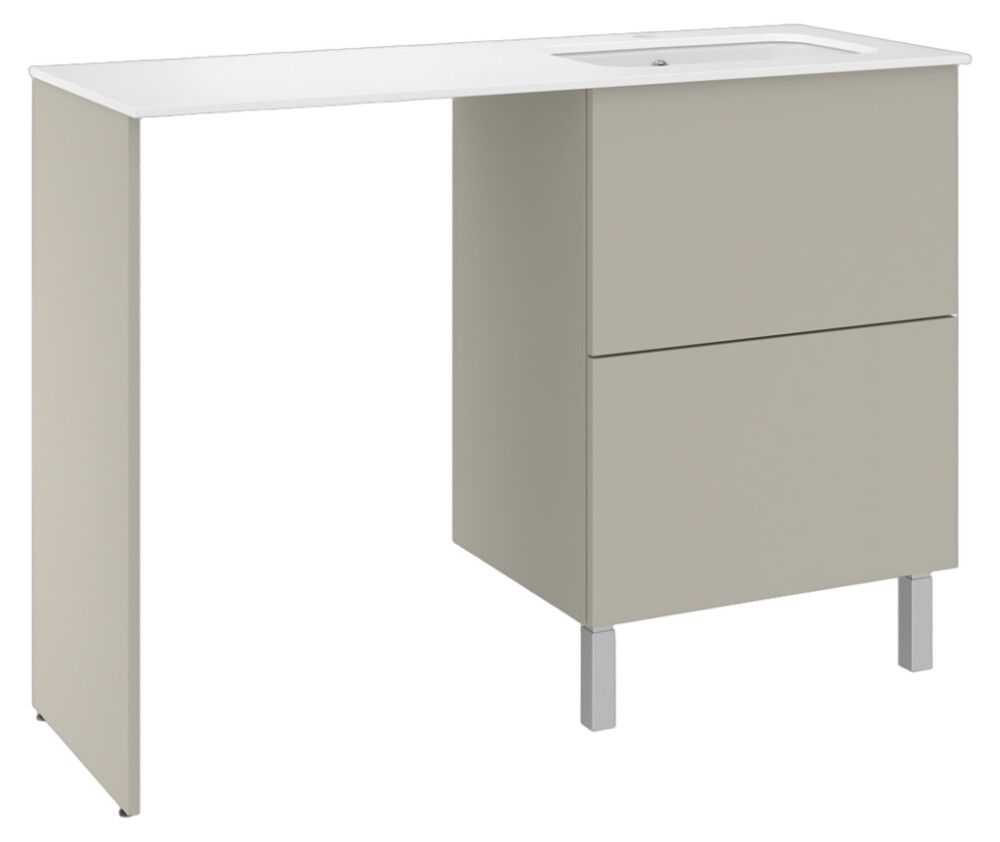 Pesukonetasokokonaisuus Temal Ilona 3 matta greige 125 x 45 x 90 cm, oikea