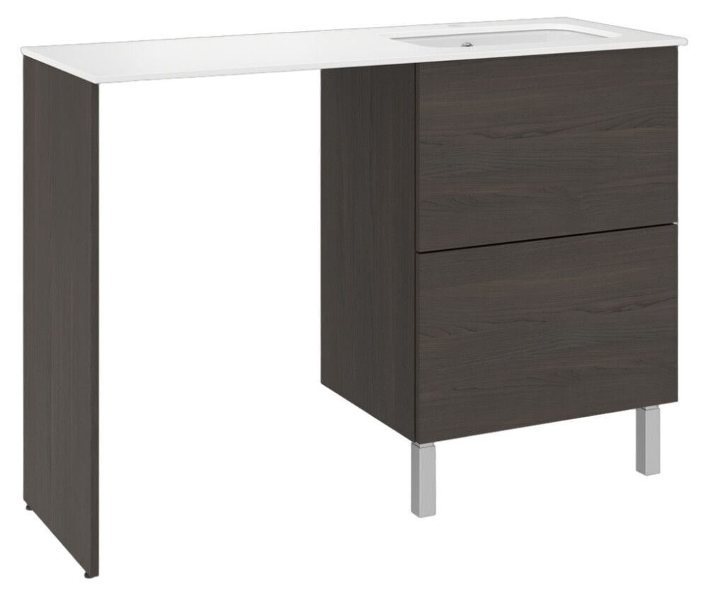 Pesukonetasokokonaisuus Temal Ilona 3 ruskea saarni 125 x 45 x 90 cm, oikea