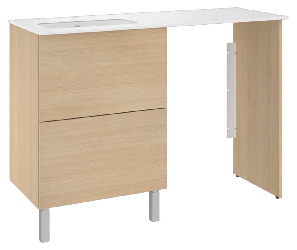 Pesukonetasokokonaisuus Temal Ilona 3 vaalea tammi 125 x 45 x 90 cm, vasen