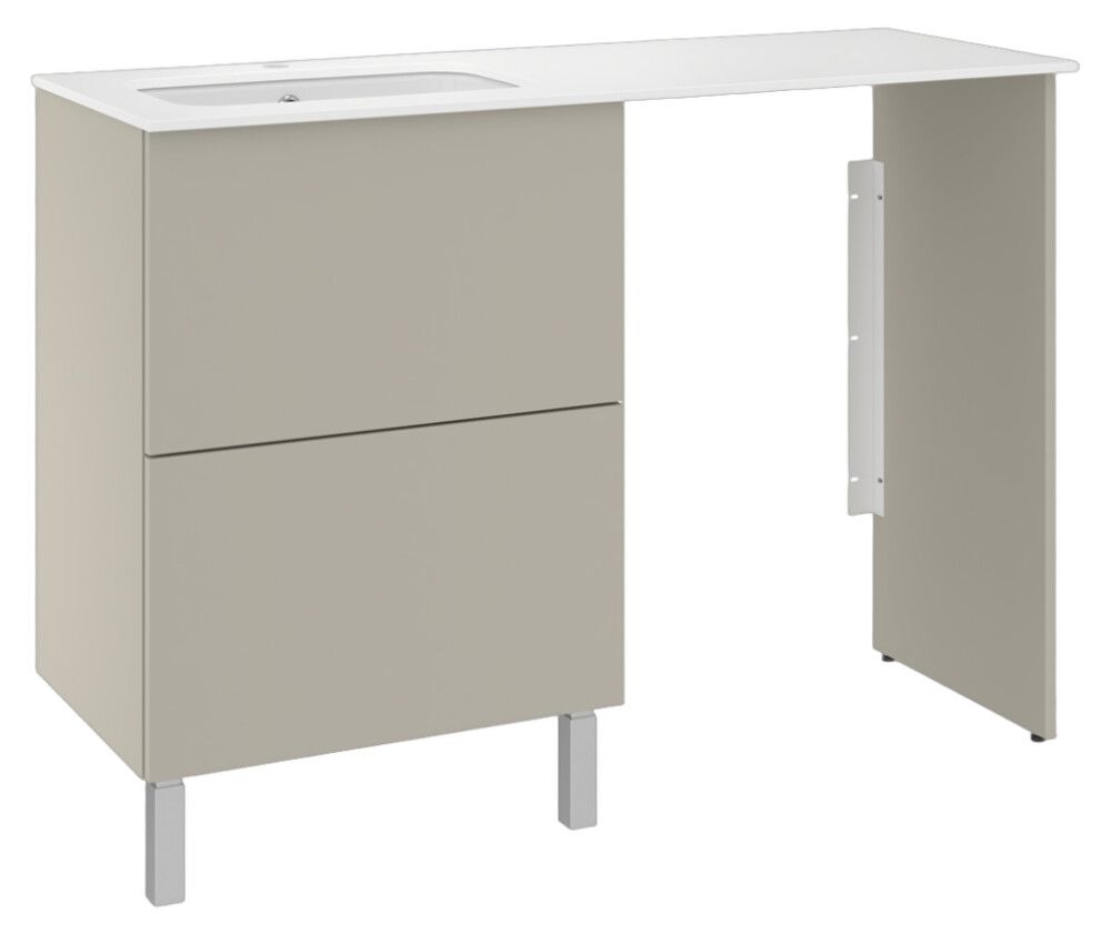 Pesukonetasokokonaisuus Temal Ilona 3 matta greige 125 x 45 x 90 cm, vasen