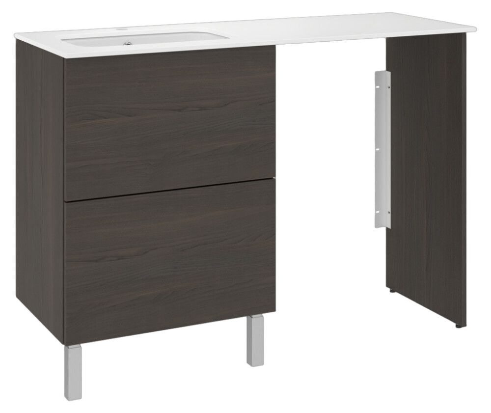 Pesukonetasokokonaisuus Temal Ilona 3 ruskea saarni 125 x 45 x 90 cm, vasen