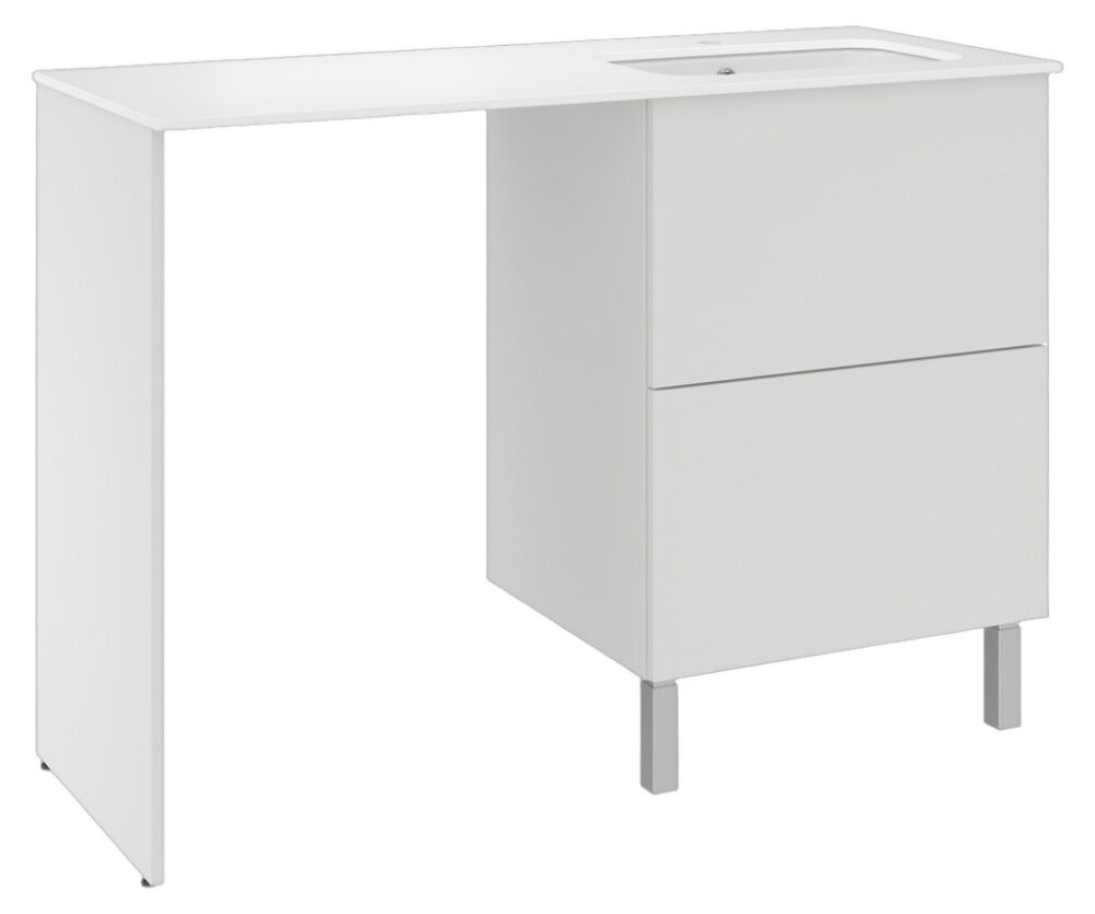 Pesukonetasokokonaisuus Temal Ilona 4 mattavalkoinen 125 x 50 x 90 cm, oikea