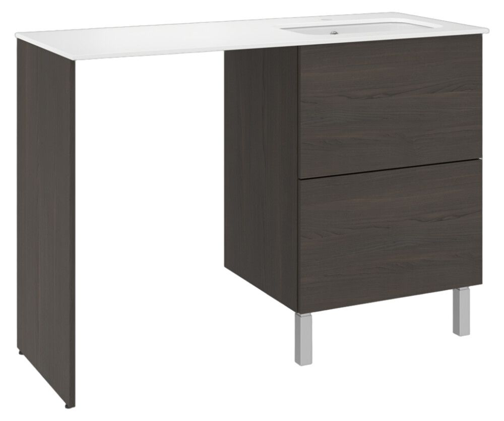 Pesukonetasokokonaisuus Temal Ilona 4 ruskea saarni 125 x 50 x 90 cm, oikea