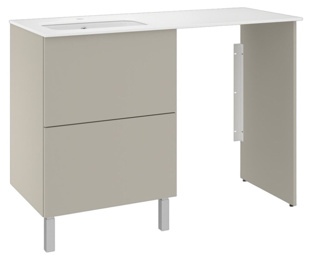 Pesukonetasokokonaisuus Temal Ilona 4 matta greige 125 x 50 x 90 cm, vasen